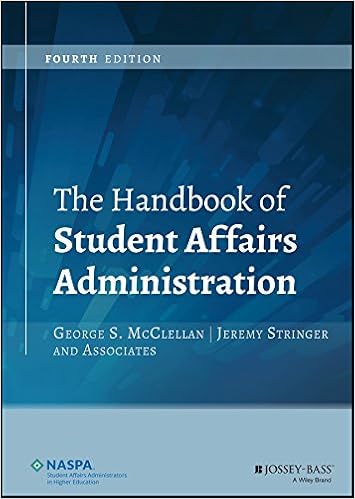  The Handbook Of Student Affairs Administration 9781118707326 Mcclellan Gee S Stringer Jeremy Books