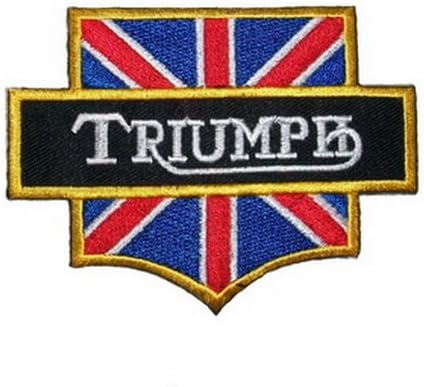 Triumph Embroidered Iron on Patch ,Sew On Car Logo Clothes Clothing Skull Motorcycle