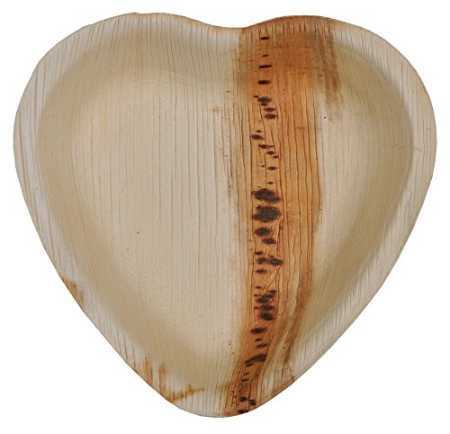 GREEN ATMOS 100 PACK - 6 X 7 HEART DESSERT / SALAD / SIDE / STARTER PLATE BIODEGRADABLE, COMPOSTABLE AND ECO-FRIENDLY DISPOSABLE ARECA PALM LEAF PLATES GREEN ATMOS 100 PACK - 6" X 7" HEART DESSERT / SALAD / SIDE / STARTER PLATE BIODEGRADABLE, COMPOSTABLE AND ECO-FRIENDLY DISPOSABLE ARECA PALM LEAF PLATES