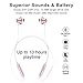 Picun 10 Hrs Playtime Wireless Headphones Bluetooth Neckband Headset, HiFi Bass Sports Sweatproof Noise Cancelling Stereo Magnetic Earphones with Mic, 13 MM Driver, for Workout Running Gym (Rose Gold)