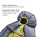 Cold Weather Waterproof Sleeping Bag with Armholes and Adjustable Foot Section - Envelope Lightweight Portable, Comfort With Compression Sack - for 4 Season Traveling, Camping, Hiking, Outdoor Activit