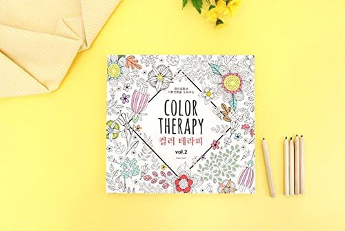'Color Therapy' Coloring Books for Adult Relaxation Meditation DIY Stationery Note Pads with 96 Designs - Stationery Cards for Greeting Letters Limited Edition (Yellow)
