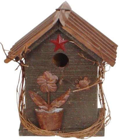 Garden Decoration L112 Birdhouse, 10.5-Inch, Multicolor