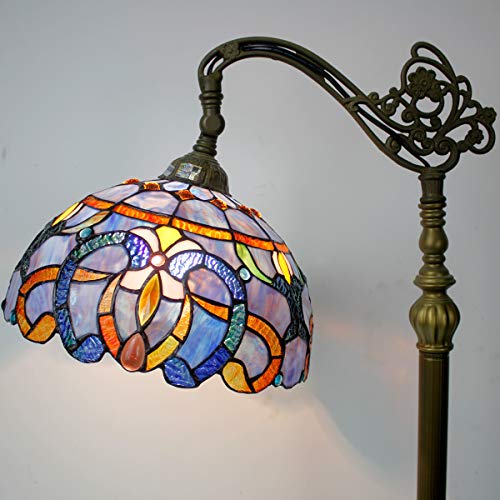 Tiffany Floor Lamp 64 Tall Industrial Pole Vintage Boho Stained Glass Standing Corner Bright Reading Led Light Arched Rustic Gooseneck Adjustable Living Room Kids Bedroom Farmhouse Office Werfactory Pricepulse