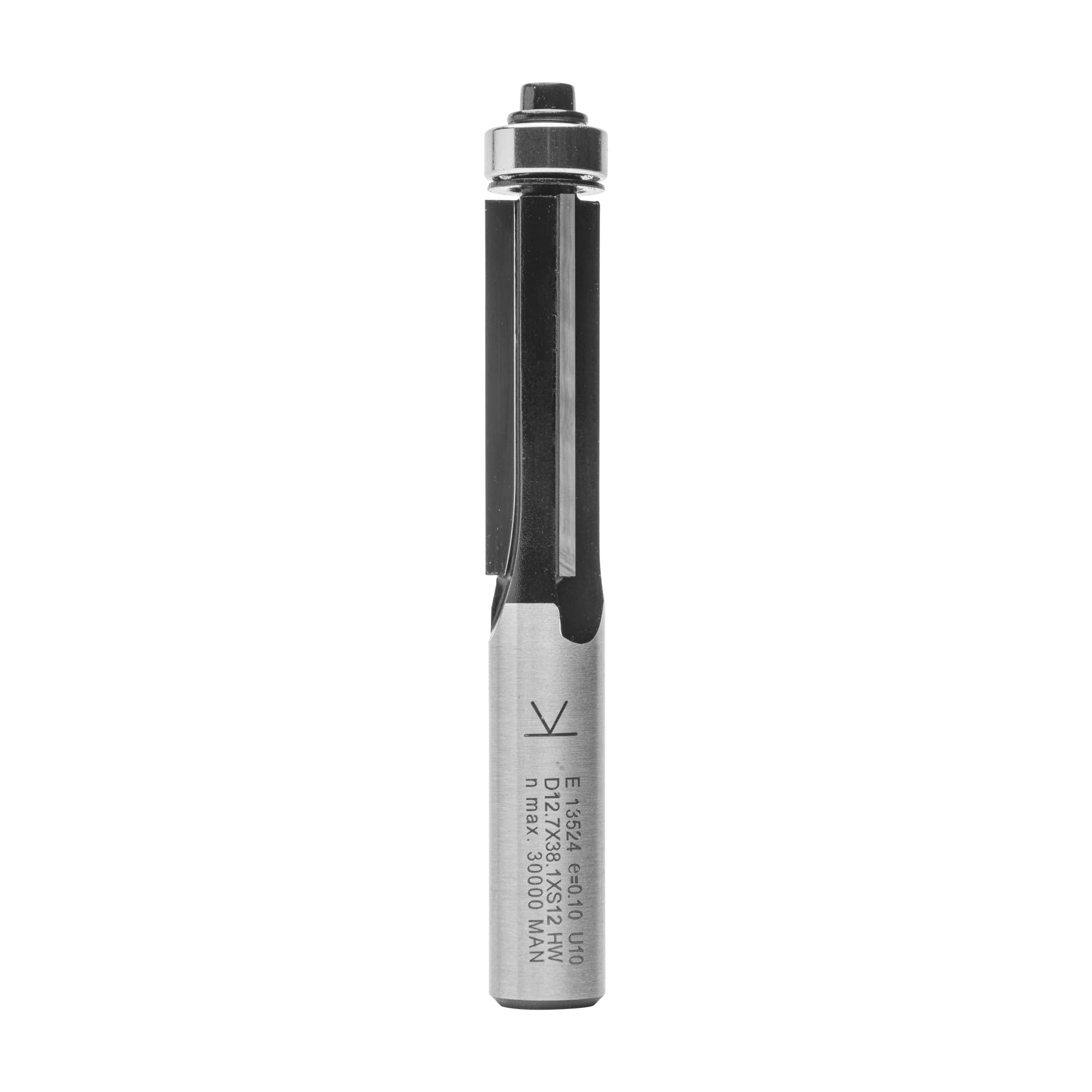 ENT 13524 Trimming Cuttertungsten Carbide, Shank (S) 12 mm, Diameter (D) 12,7 mm, NL 38,1 mm, Z3, SL 40 mm, GL 92,5 mm, with Ball Bearing