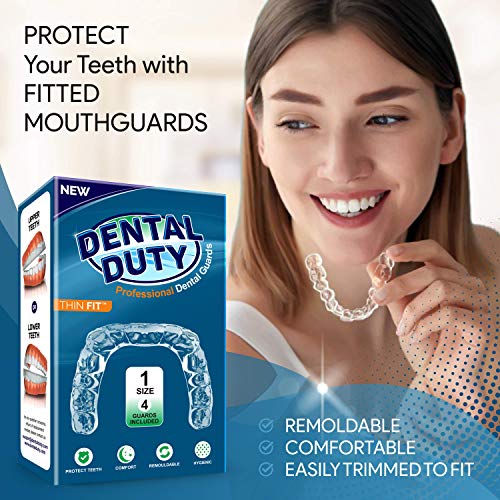Professional Mouth Guard For Grinding Teeth, Thin Fit, Small Size, 4 Pieces Mouthguard, Moldable Night Guards For Teeth Grinding, Night Guard Eliminates Bruxism & Teeth Clenching, Antibacterial Dental - Thumbnail 4