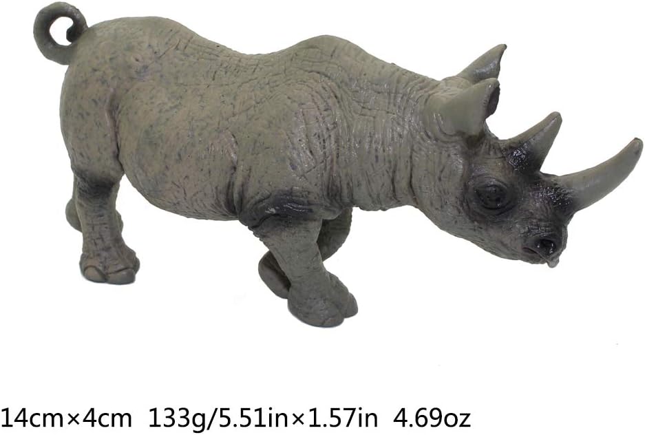 FeiWen Realistic Animals Figures, Wild Zoo African Animals Model Educational (Rhino Elephant) - Image 4