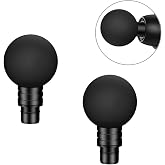 UNSVM Massage Gun Heads,2 PCS 19mm Diameter Round-Head Attachments Black | Premium Percussive Massage Gun Replaceable Heads for 0.75inch Diameter, Durable Original Soft Head, Ergonomic Easy To Install