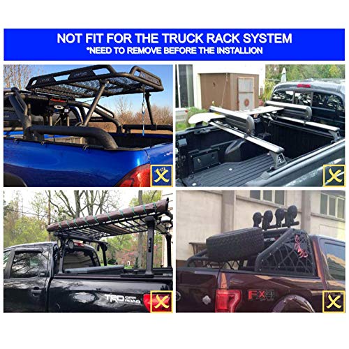 AUTOSTARLAND 5'5" Hard Fiberglass Quad Fold Truck Bed Tonneau Cover