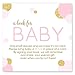 Pink and Gold Books for Baby Shower Cards, Invitation Inserts Girls Book Request, Bring Book Instead of Cards Poem, Cute Storybook-Theme Ideas, 25 Pack