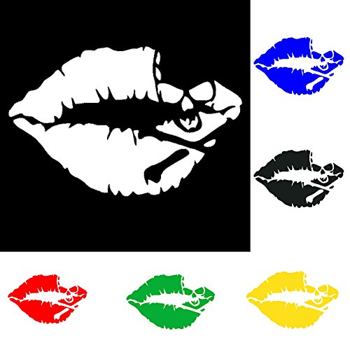 Finance Plan Hot Sale Sexy Kiss Mark Skull Lip Car Sticker Waterproof Window Bumper Vehicle Decal