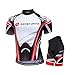 ZEROBIKE Men's Short Sleeve Cycling Jersey 3D Padded Shorts Sportswear Suit Set Breathable Quick Dry