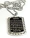 Interway Trading Ayatul Kursi CZ Engraved High Polished Stainless Steel Necklace Pendant with 24 inch Stainless Steel Chain Giftpouch and Keyring