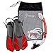 Seavenger Diving Dry Top Snorkel Set with Trek Fin, Single Lens Mask and Gear Bag, S/M - Size 4.5 to 8.5, Gray/Clear Red