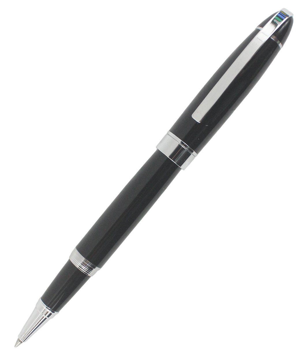 Abcsea Executive Rollerball Pen Fashion Marble Pattern Stainless Steel Clip - Black