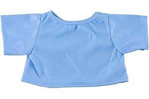 STUFFEMS TOY SHOP Light Blue T-Shirt Fits Most 8"-10" Webkinz, Shining Star and 8"-10" Make Your Own Stuffed Animals and Build-A-Bear