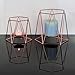 Le Sens Amazing Home Large Rose Gold Metal Pillar Candle Holders Set of 2, 4.7/6.2 inches, Geometric Tealiht Holders, Cegnterpiece for Wedding, Home Decor, Ceremony and Anniversary