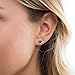 AOBOCO Sterling Silver Blue Purple Heart Earrings, Crystals from Austria, Hypoallergenic Stud Earrings, Anniversary Birthday Jewelry Gifts for Women - Your Prisoner of Love Series