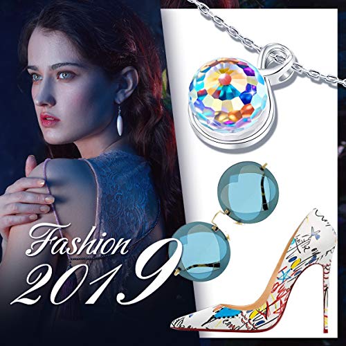 CRYSLOVE Collana Per Donna Argento Sterling 925 Fantastico Mondo Infinito Aurore Boreale Ciondolo Collana Crystal, Regali Romantico