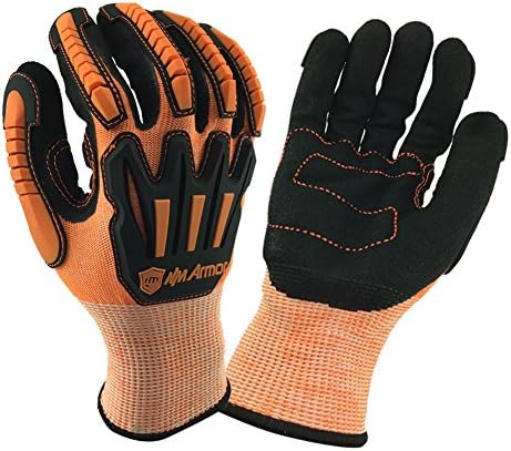NMSafety Anti-Vibration Glove with Back Hand Protection,High Dexterity Heavy Duty Mechanic Gloves (Extra Large)