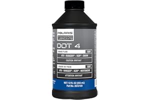 Polaris DOT 4 Brake Fluid for RANGER, RZR, ATV, Snowmobile Models With Hydraulic Brakes, Ultimate Braking Performance, Optimal Brake Lever Response and Sensitivity, 12 Ounce Bottle, Qty 1-2872189