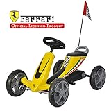 Galoper Scuderia Ferrari Kids Pedal Go Kart - Jouets à enfourcher à pédale pour voiture pour pédale de garçon et de fille (Jaune)