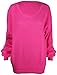 ZJ Clothes Women's Plus Size Long Sleeves Baggy Style Oversize Sweater Jumper