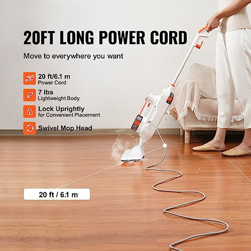 VEVOR Steam Mop, 8in1 Floor Steamer, Steam Mop for Hardwood Floors