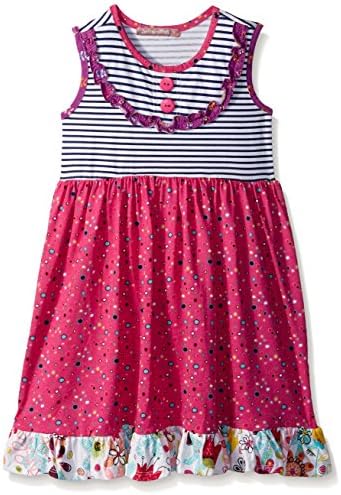 Jelly The Pug Little Girls' Tulip Polkadot Bailey Dress, Multi, 6