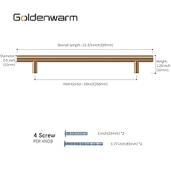 goldenwarm 25 Pack Champagne Bronze Cabinet Pulls