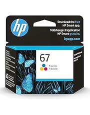 Original HP 67 Tri-color Ink Cartridge | Works with HP DeskJet 1255, 2700, 4100 Series, HP ENVY 6000, 6400 Series | Eligible for Instant Ink | 3YM55AN