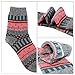 Xuanf 5Pack Womens Vintage Thick Knit Warm Casual Wool Crew Winter Socks,Multicolor (Multicolor-2)