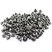 100 Pack Chicago Screws Solid Brass Accessories Nail Rivet Chicago Button for DIY Leather Decoration Round Head Stud Screw Anti-Silver