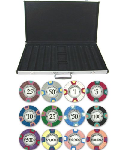 Milano Claysmith 10gm Premium 1000 Chip Clay Poker Set W/aluminum Case - Choose Chips