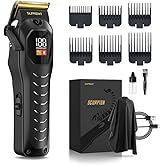 SUPRENT Hair Clippers Set for Men, Rechargeble USB-C Hair Trimmer for Professionals & Homecuts, LED Display (Black)