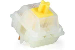 GYTHVS Gateron Milky Yellow Switches 5 Pins Linear for All MX Mechanical Keyboard (Milky Yellow, 90pcs)