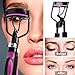Eyelash Curler X 2 With advanced Silicone Pressure Pad X 10 and Tweezer X 2 and flannel bag & Fits All Eye Shapes Get the Perfect Curl (Black)