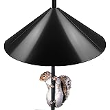 Queension Squirrel Proof Baffle, 19-inch Wide Squirrel Guard Stopper for Outdoor Bird Feeder Poles or Outside Shepherd Hooks,