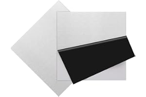 CKVIHAV 2Pcs 430 Stainless Steel Sheet Metal 6" x 6" x 1/32" Inch Metal Plates for Magnetic Mount Board Wall 20GA(0.80MM) 430 Stainless Steel Shim Stock Plates Metal Sheets for Crafting, Kitchen, Office