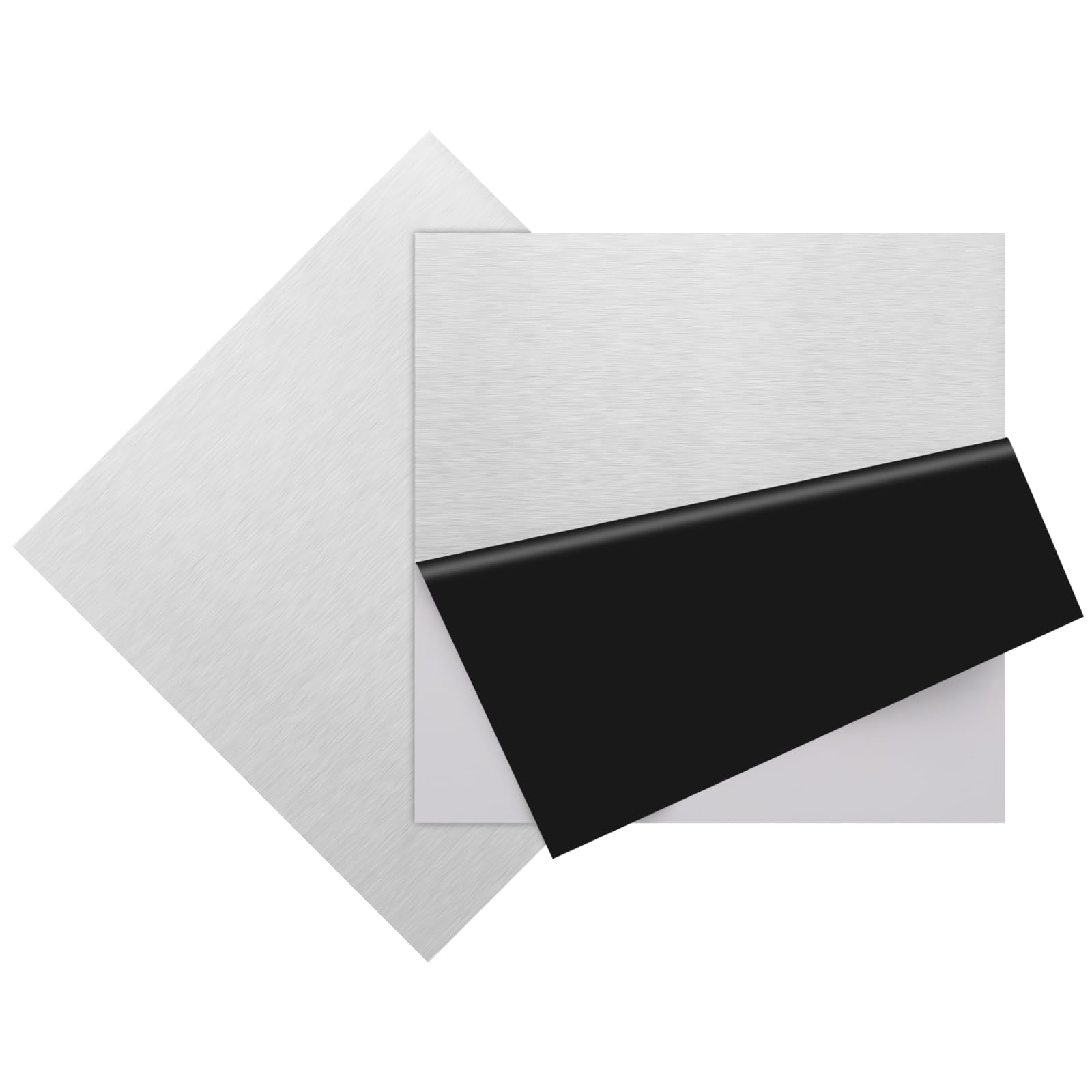 Photo 1 of 2Pcs 430 Stainless Steel Sheet Metal 6" x 6" x 1/32" Inch Metal Plates for Magnetic Mount Board Wall 20GA(0.80MM) 430 Stainless Steel Shim Stock Plates Metal Sheets for Crafting, Kitchen, Office