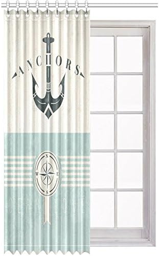 Ocean Love Anchor Blackout Window Curtain/Panel 52" W X 84" L (One Panel)