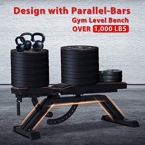 FEIERDUN Weight Bench 1000LBS Utility Adjustable Weight Bench Heavy