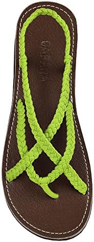 Capana Woven Rope Summer Sandals for Women Jane (8, Pear Green)