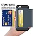 SAMONPOW Wallet with Card Holder Cover for iPhone 6 iPhone 6s Case Dual Layer Protective Hard PC TPU Inner Rubber Back Card Slot Cover for iPhone 6 iPhone 6s 4.7 inch Dark Blue