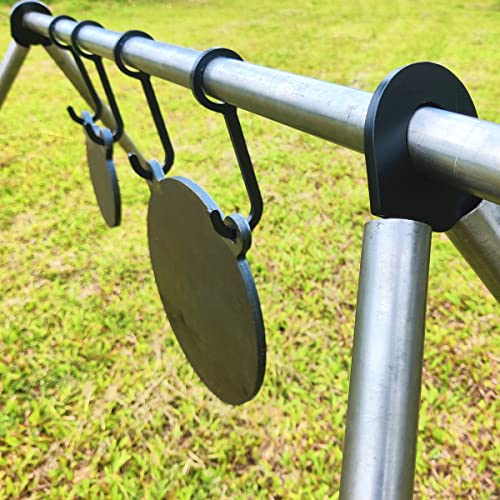 FULLBOW AR500 Steel Target Hangers and Gong Targets Combo Pack, Gong
