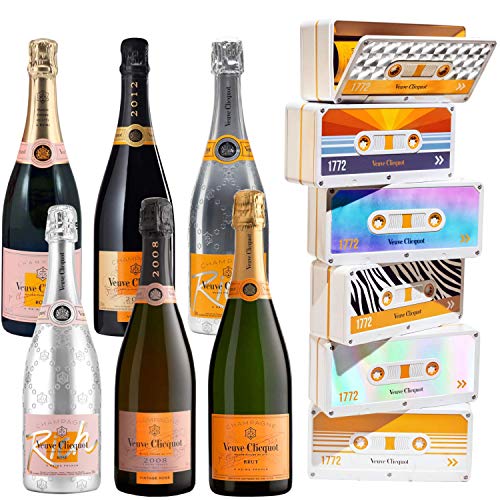Champagne Veuve Clicquot - Carte Jaune/Rosé/Rich/Rich Rosé/Vintage Brut 2012 / Vintage Rosé 2008 - Sous 6 caissettes…