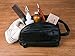 Classic Leather Toiletry Bag and Dopp Kit - Mens Travel and Shave Kit (French Morocco Leather, Black)