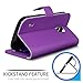 Galaxy S5 Case, BUDDIBOX [Wallet Case] Premium PU Leather Wallet Case with [Kickstand] Card Holder and ID Slot for Samsung Galaxy S5, (Purple)
