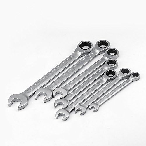 meizhouer 8,10,12,13,14,17,19mm Ratchet Spanner Combination wrench a set of keys gear ring wrench ratchet handle Chrome Vanadium