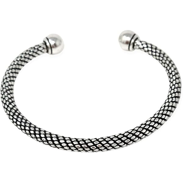 Amazon.com: VN Jewelry Men's Silver Bangle Bracelet - Solid